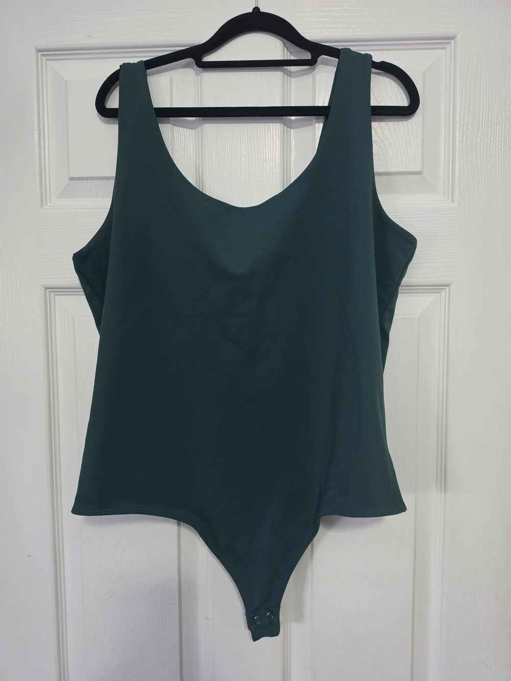 Express Deep Teal Scoop Neck Tank Bodysuit